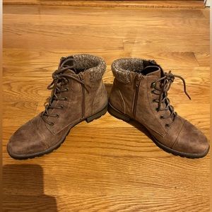 White Mountain Lace Up Booties